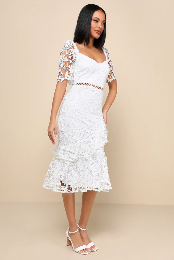 VESTIDO BLANCO DE ENCAJE