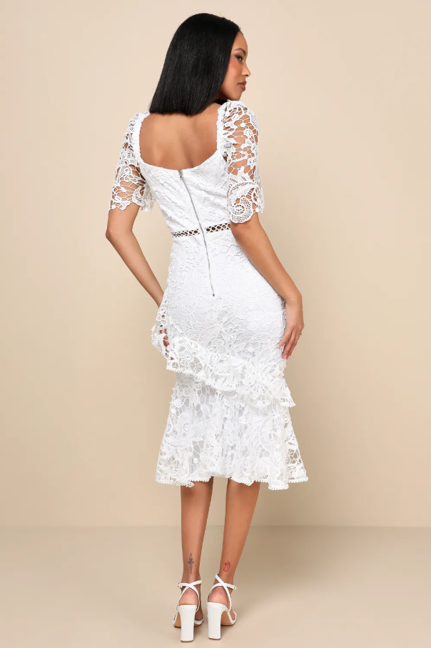 VESTIDO BLANCO DE ENCAJE