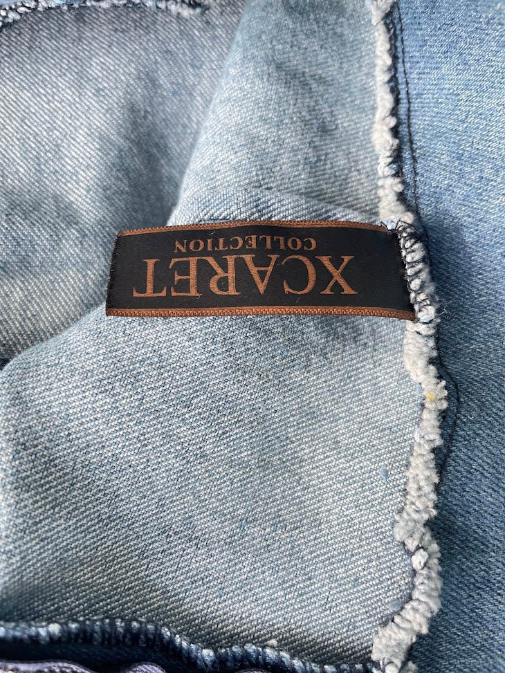 FALDA DENIM DISEÑO FLOR