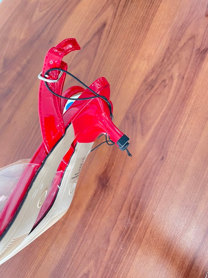 TACONES ROJOS CORAZON PUNTA